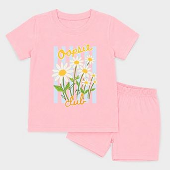 Oopsie Daisy Club Stripes - Toddler Crew Shorts Set