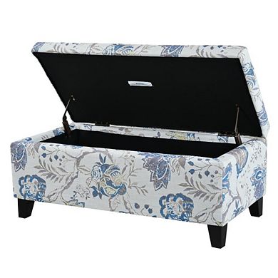 Christopher Knight Home Storage Ottoman with Floral Pattern Soft-Close Hinges for Blankets