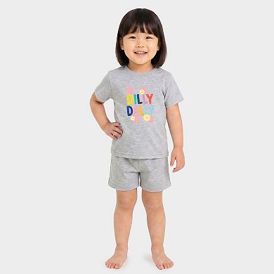 Dilly Dally Checkered - Toddler Crew Shorts Set