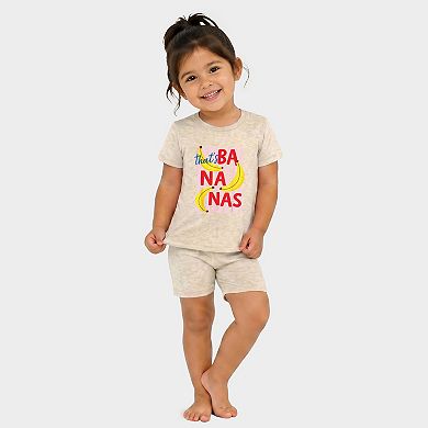 That's Bananas Stripes - Toddler Crew Shorts Set