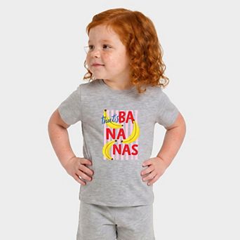 That's Bananas Stripes - Toddler Crew Shorts Set