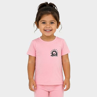 Sun and Waves Sketch - Toddler Crew Shorts Set