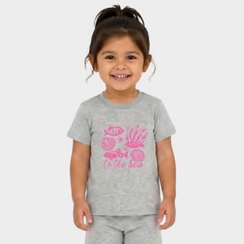 To The Sea Creatures - Toddler Crew Shorts Set