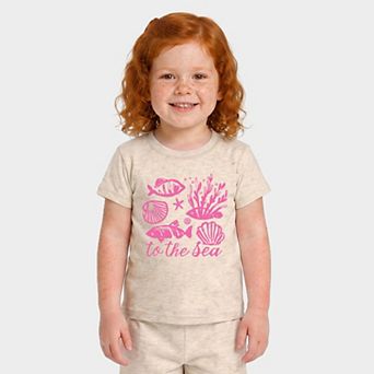 To The Sea Creatures - Toddler Crew Shorts Set