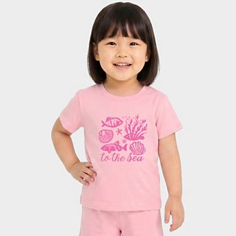 To The Sea Creatures - Toddler Crew Shorts Set