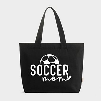 Soccer Mom Ball - Zippered Canvas Tote