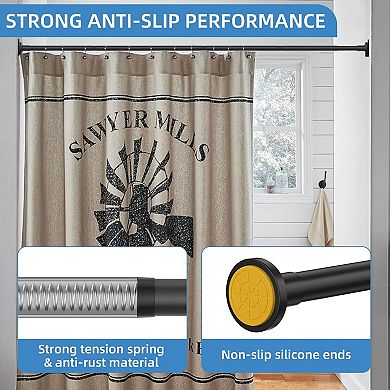 Shower Curtain Rod 32-68 Inches, Stainless Steel Adjustable Spring Tension Rods
