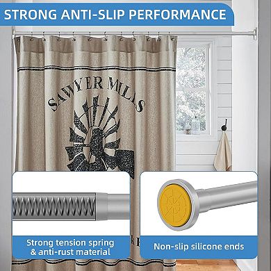 Shower Curtain Rod 32-80 Inches, Stainless Steel Adjustable Spring Tension Rods