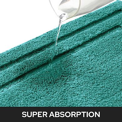 Microfiber Bathroom Rug Set Super Absorbent Non Slip Washable