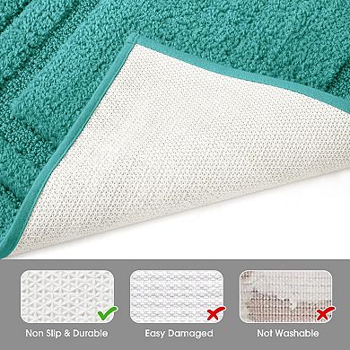 Microfiber Bathroom Rug Set Super Absorbent Non Slip Washable