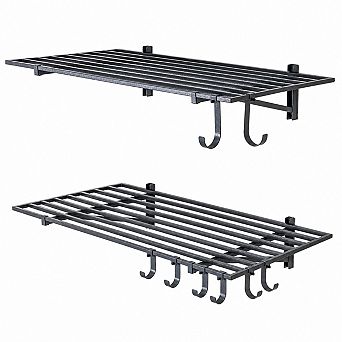 2' x 4' Bristol Garage Wall Mount Shelves - 2 Pack - Hammered Gray