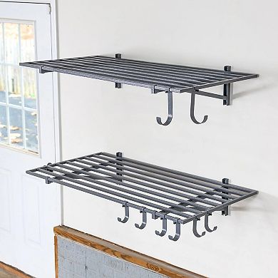 2' x 4' Bristol Garage Wall Mount Shelves - 2 Pack - Hammered Gray