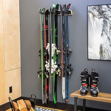 Burlington Ski Storage Rack - Holds 6 Pairs of Skis