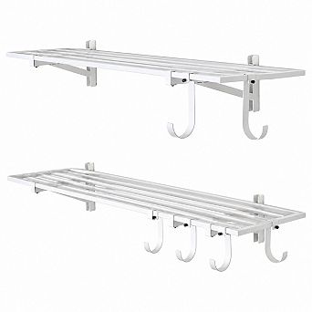 1' x 4' Bristol Garage Wall Mount Shelves - 2 Pack - White