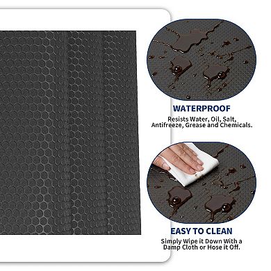 Heavy Duty Non-Slip Garage Floor Mat Roll 7.5 x 17 FT, 1.8mm Thick