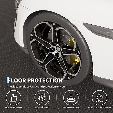 Heavy Duty Non-Slip Garage Floor Mat Roll 7.5 x 17 FT, 1.8mm Thick