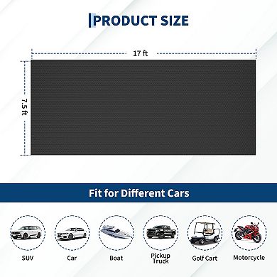 Heavy Duty Non-Slip Garage Floor Mat Roll 7.5 x 17 FT, 1.8mm Thick