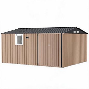 Reinforced Frame Metal Outdoor Storage Storage Unit