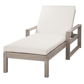 Pnronnc Outdoor Chaise Lounge Chair with 5-Position Adjustable Patio Recliner