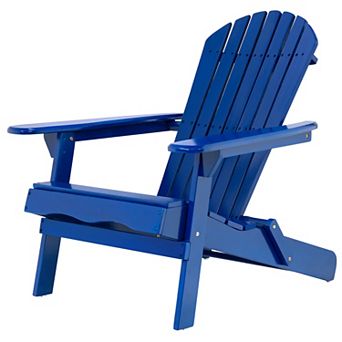 Pnronnc Folding Adirondack Chair Acacia Wood Rustic Outdoor Patio Chair
