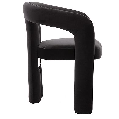 Pnronnc Velvet Upholstered Barrel Dining Chairs Set of 2 Accent Armchairs