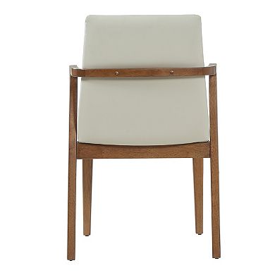 Pnronnc Dining Chairs Set of 2 Upholstered Armchairs with Wood Frame