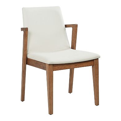 Pnronnc Dining Chairs Set of 2 Upholstered Armchairs with Wood Frame