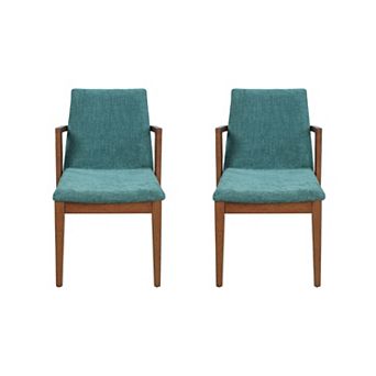 Pnronnc Dining Chairs Set of 2 Upholstered Armchairs with Wood Frame