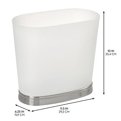 Slim Bathroom Trash Can Small Plastic Garbage Bin for Bedroom, Office, Dorm