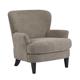 Christopher Knight Home Boucle Upholstered Club Chair with Flared Armrests Tapered Wood Legs