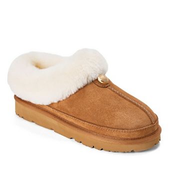 Dearfoams Coin Adelaide Women's Slip-On Faux Fur Clog Slippers