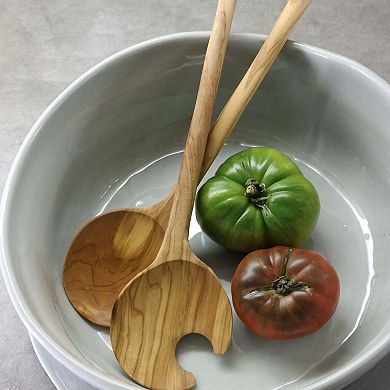 Olive Wood Crescent Serving Set