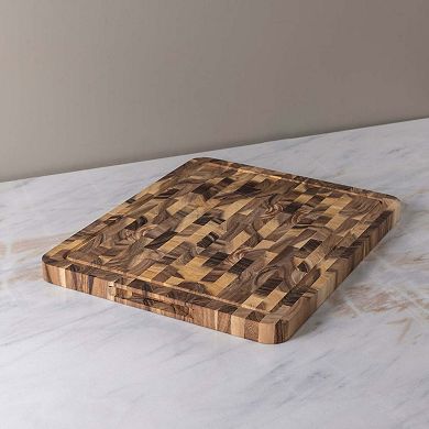 Acacia End Grain Rectangular Cutting Board Large