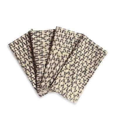 Boho Block Print Napkins Set of 4