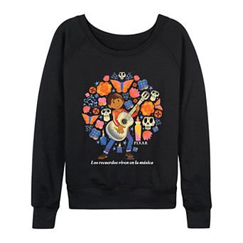 Women's Disney / Pixar's Coco "Los Recuerdos Viven En La Música" French Terry Long Sleeve Tee