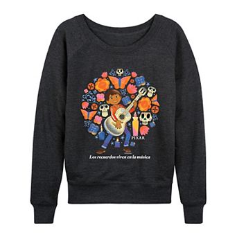 Women's Disney / Pixar's Coco "Los Recuerdos Viven En La Música" French Terry Long Sleeve Tee