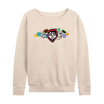 Women's Disney / Pixar's Coco Sugar Skull Floral French Terry Long Sleeve Tee