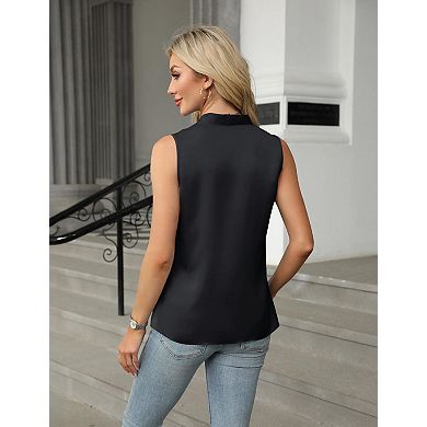 Women's Dressy Tank Tops Summer Sleeveless Work V Neck Blouses