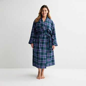 Plus Size Sonoma Goods For Life® Long Flannel Robe