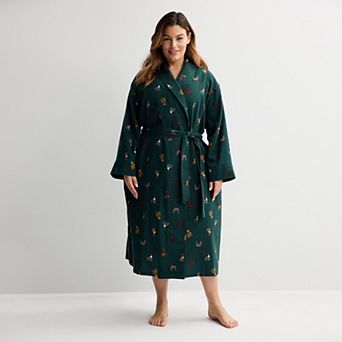 Plus Size Sonoma Goods For Life® Long Flannel Robe