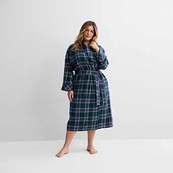 Women's Sonoma Goods For Life® Long Flannel Robe