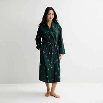 Women's Sonoma Goods For Life® Long Flannel Robe