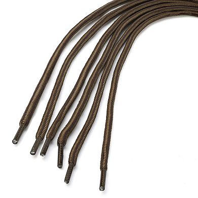 3 Pairs Round Rope Dual Colored Striped Boot Shoelace for Sneakers 35.43"