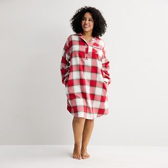 Plus Size Sonoma Goods For Life® Flannel Sleepshirt Dress