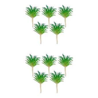 10 Packs Mini Artificial Air Plants 2.8" Realistic Faux Tillandsia Bromeliad Unpotted Picks for DIY