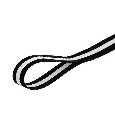 2 Pairs Color Block Colorful Stripe Canvas Flat Shoelace Shoe Laces Strings 27.56"