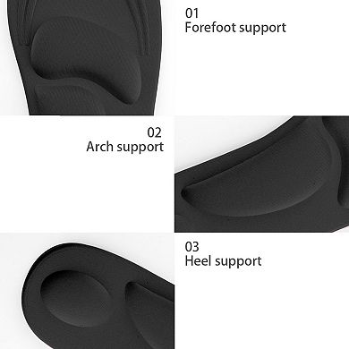 1 Pair Shoe Insoles 4D Arch Support Sponge Foam Inserts for Women