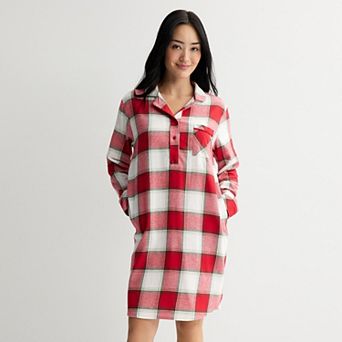 Women's Sonoma Goods For Life® Flannel Sleepshirt Dress