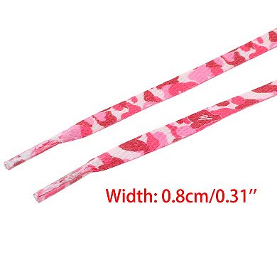 1 Pair Flat Shoelaces Camouflage Printed Colorful for Sneakers Boots 47.2"