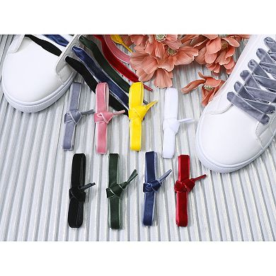 1 Pair Shoelace for Sneakers Single Side Suede Flat for Sneakers 55.1"